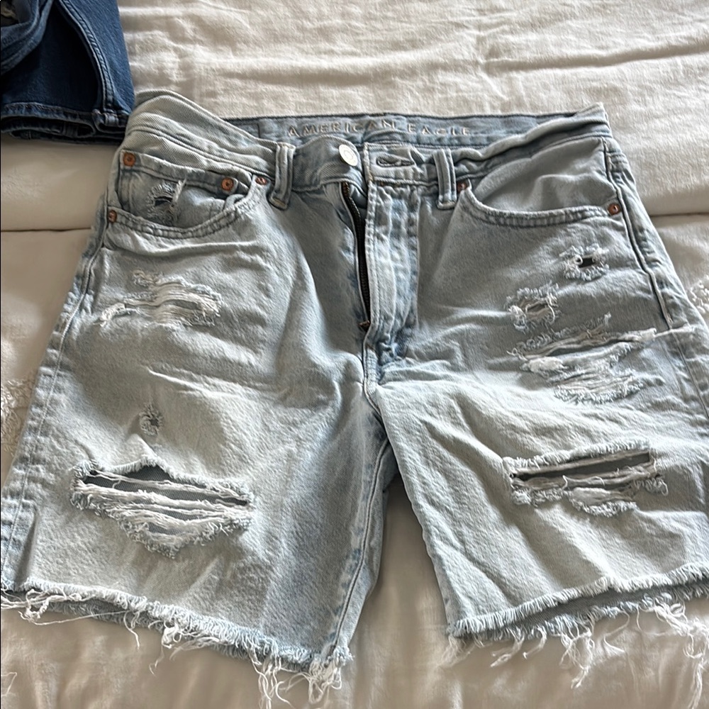 American eagle light distressed denim